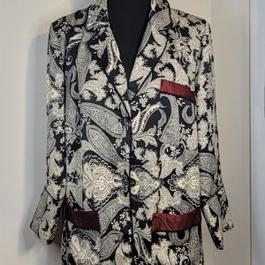Rachel Roy paisley print smoking jacket